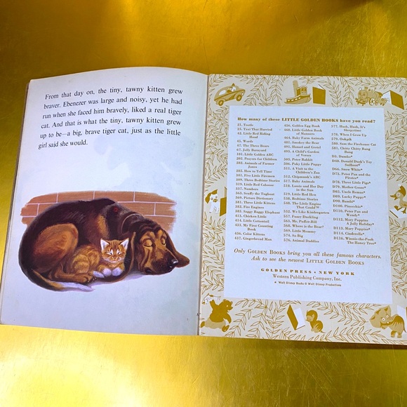 A LITTLE GOLDEN BOOK VTG 1969 THE TINY , TAWNY KITTEN HARDCOVER CAT STORY BOOK - Picture 14 of 15